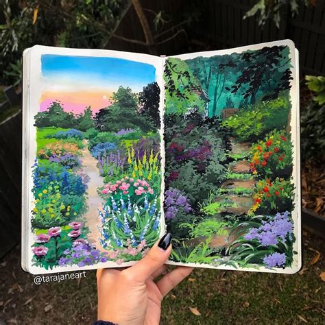 Gorgeous Sketchbook Paintings Invite You to Explore Lush Lands Inspired ...