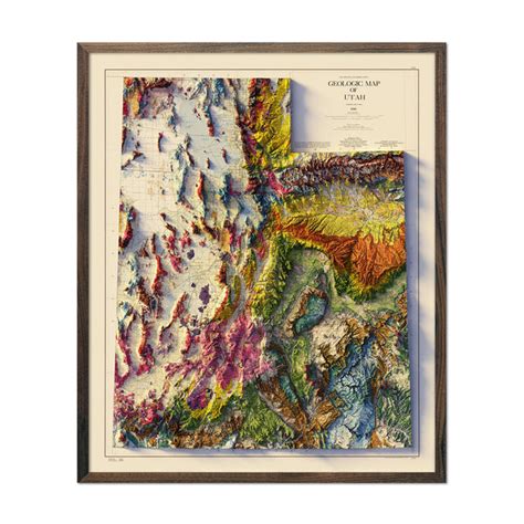 Utah Relief Maps, Hydrological Maps & Elevation Prints. - Muir Way