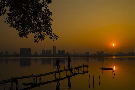 Sunset West Lake Hanoi - Free photo on Pixabay