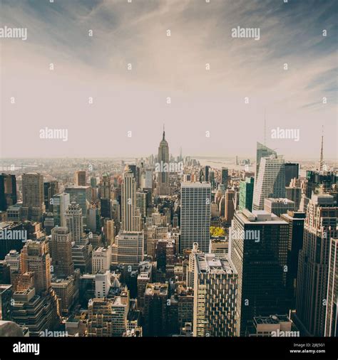 Top view of New York City, Top of the Rock Stock Photo - Alamy