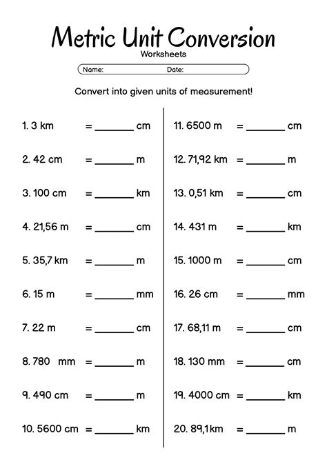 16 Measurement Conversion Worksheets 5th Grade / worksheeto.com