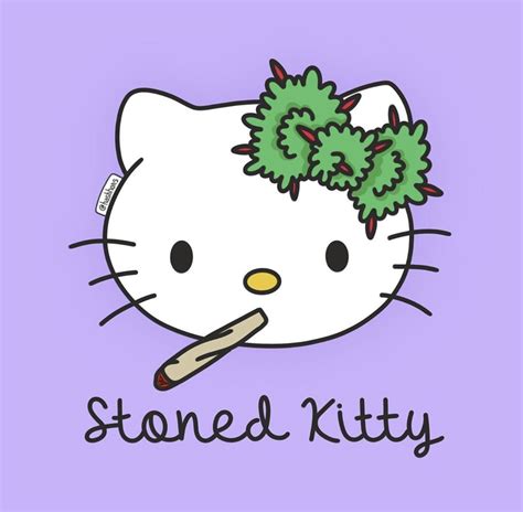 Weed Cat Drawing