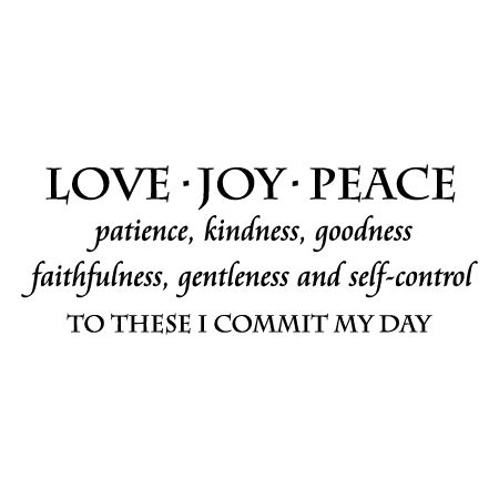 Love Joy Peace Wall Quotes™ Decal | WallQuotes.com