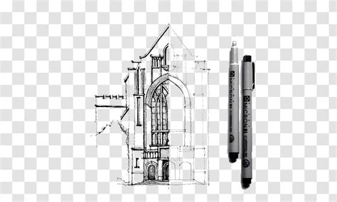 Architectural Drawing Architecture Sketch - Modern - Hand-painted ...