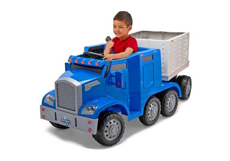 This Electric Semi-Truck Ride-On Toy Lets Your Kid Drive Their Own Big-Rig