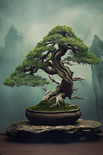 Premium AI Image | Beautiful Dwarf Bonsai Trees Portrait