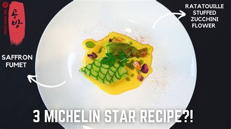 Three Michelin Star Fish Recipe | Fish with Zucchini Flower & Saffron ...