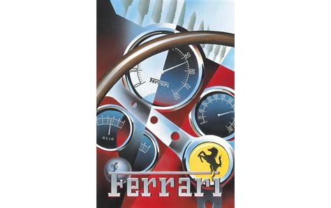 1962 Ferrari 250 GTO Dashboard, Original Gouache on Artboard, by Alain Lévesque | Gooding & Company