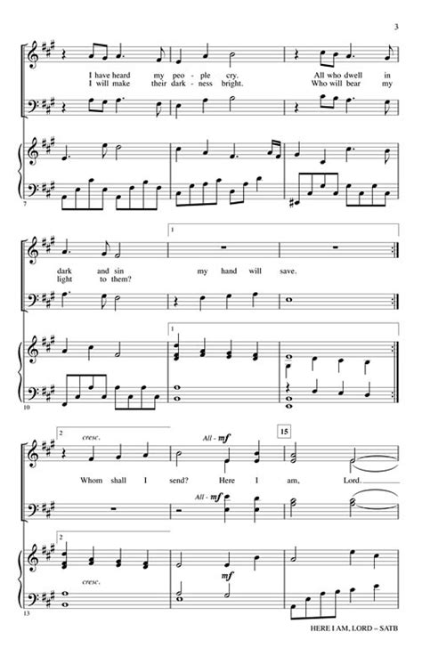 Here I Am Lord Sheet Music by John Leavitt (SKU: 00201275) - Stanton's Sheet Music