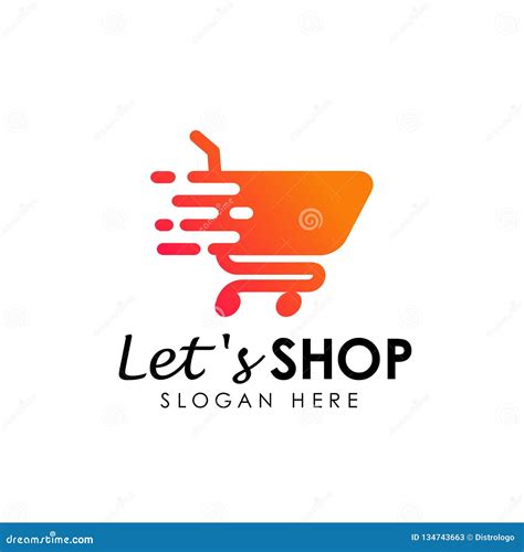 Lets Shopping Logo Design Template. Shop Icon Designs Cartoon Vector | CartoonDealer.com #134743655