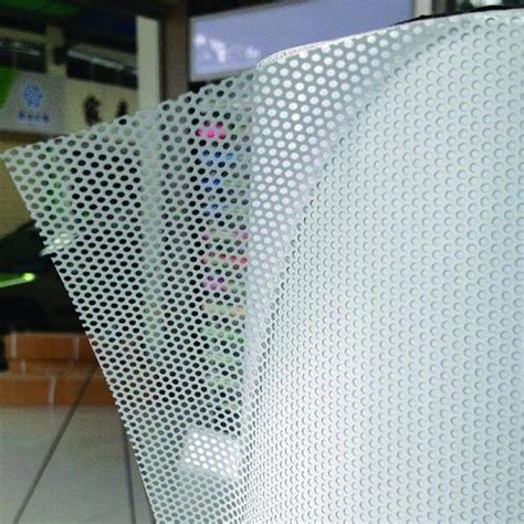 Decor Production One Way Vision Vinyl Media Window Film Perforated Mesh Film Self Adhesive Vinyl ...