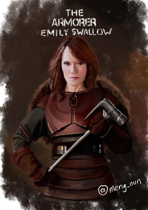 ArtStation - The Armorer (actress Emily Swallow) from The Mandalorian without helmet