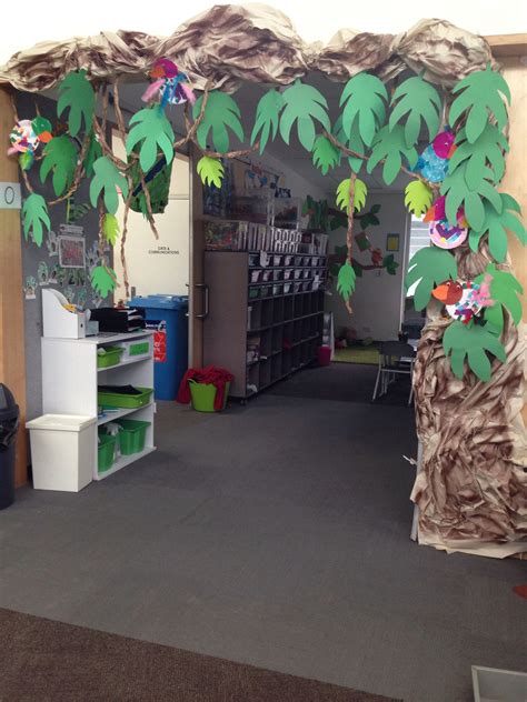 My rainforest/jungle classroom entry! Preschool Classroom Setup ...