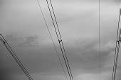 Free picture: steel, structure, cable, monochrome, sky, high, electricity, energy