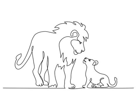 Top 134+ lion and cub drawing latest - seven.edu.vn