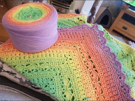 .Blanket done in Mandala yarn, pattern is Briar Rose from Hooked on ...