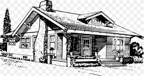 Bungalow Drawing House Clip Art, PNG, 2400x1278px, Bungalow, Black And ...