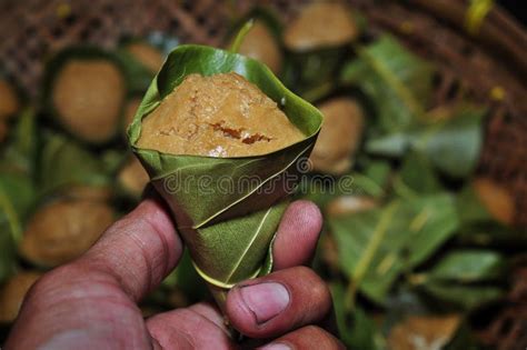 Kue Apem. Cakes Made from Rice Flour Wrapped in Jackfruit Leaves and Steamed Stock Photo - Image ...