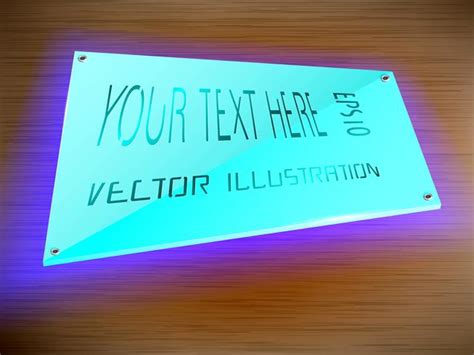 Acrylic label LED light decoration on label. 538796 Vector Art at Vecteezy