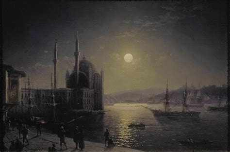 A Moonlit Night on the Bosphorus Painting by Ivan Aivazosky - Fine Art America