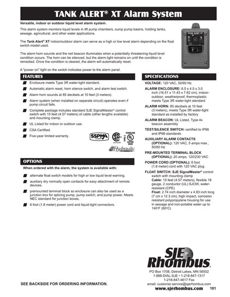 Sje Rhombus Tank Alert Xt Wiring Diagram - Wiring Diagram