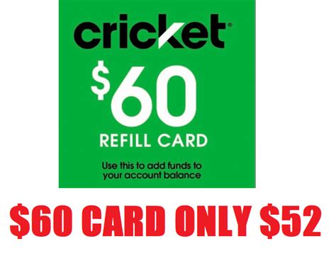 $60 Cricket Wireless Refill Card $51.99 + Free Shipping - HEAVENLY STEALS