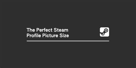 The Perfect Steam Profile Picture Size & Best Practices