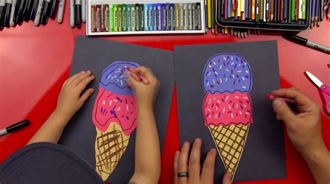 How To Draw An Ice Cream Cone - Art For Kids Hub