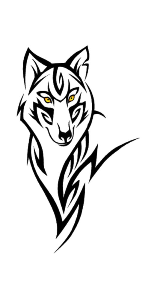 Download Captivating Wolf Tattoo Design Wallpaper | Wallpapers.com