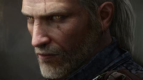 Download Face Yellow Eyes Geralt Of Rivia Video Game The Witcher 3: Wild Hunt 4k Ultra HD ...