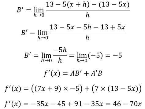 Derivada de una multiplicación | Economipedia