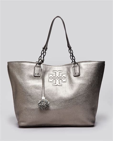 Lyst - Tory Burch Tote Thea Metallic in Metallic