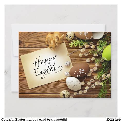 Colorful Easter holiday card | Custom holiday card, Vintage holiday cards, Holiday cards