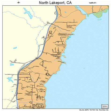 North Lakeport California Street Map 0651990