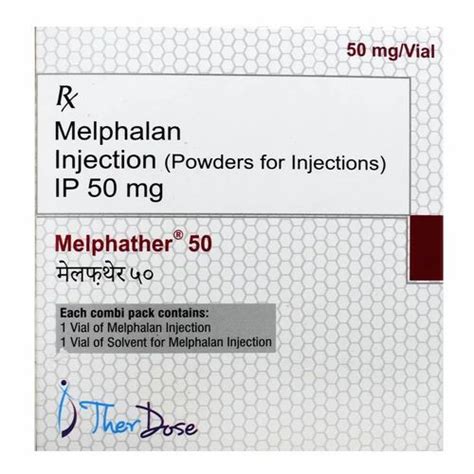 Melphather Melphalan 50 mg Injection at Rs 3500/bottle | Melphalan ...