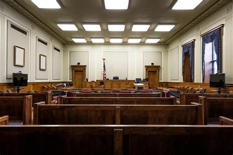 Courtroom in the Federal Building and U.S.Courthouse built by architec ...