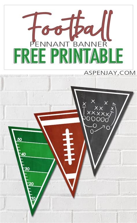 Football Pennant Banner – Game Day Free Printable - Aspen Jay