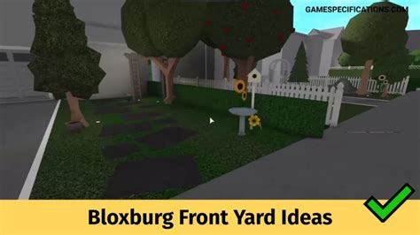 Bloxburg Front Yard Ideas - Game Specifications