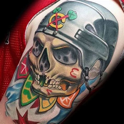 40 Chicago Blackhawks Tattoo Designs For Men - Hockey Ink Ideas