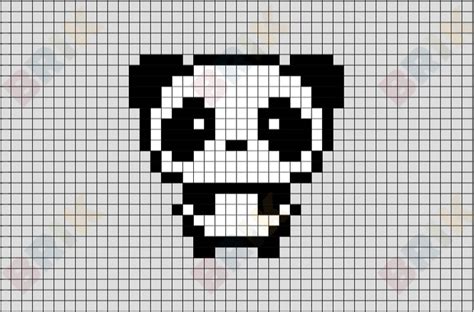 Panda Pixel Art | Easy pixel art, Pixel art templates, Minecraft pixel art