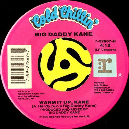 BIG DADDY KANE / SMOOTH OPERATOR b/w WARM IT UP, KANE (45's ...