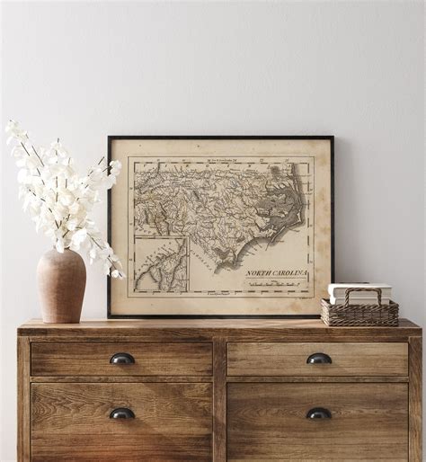 Old North Carolina Map Art Print 1816 Archival Reproduction - Etsy