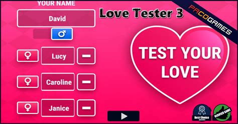 Love Tester Game Friv - Zara Anderea