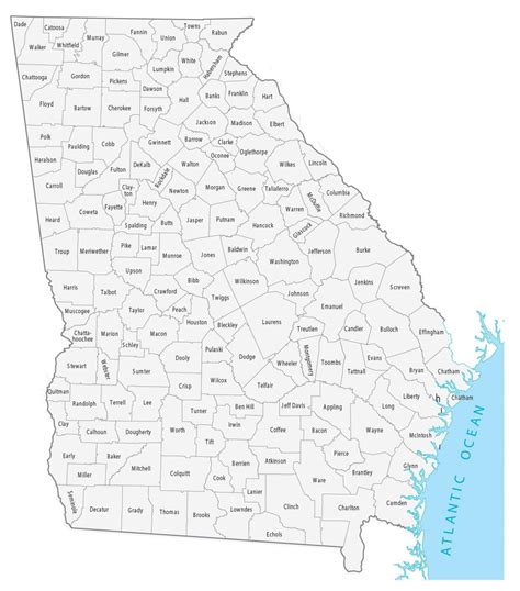 Georgia County Map - GIS Geography