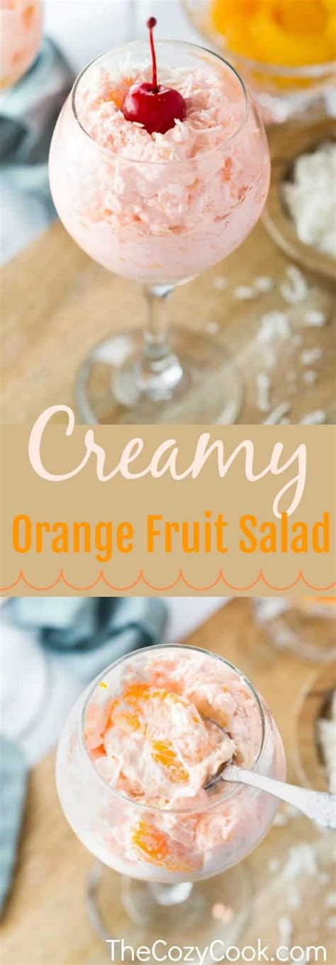 Creamy Orange Fruit Salad - The Cozy Cook