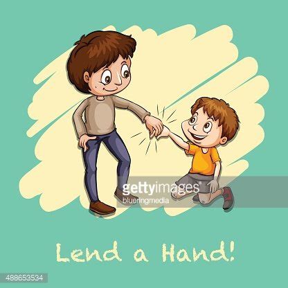 Old Saying Lend A Hand Stock Clipart | Royalty-Free | FreeImages