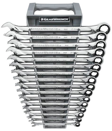 GearWrench 16 Pc. XL Combination Ratcheting Wrench Set Metric