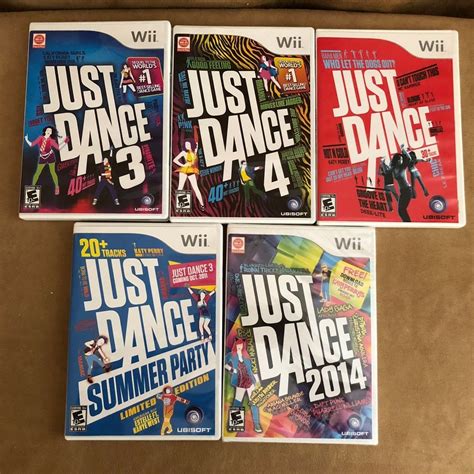 Lot or 5 Just Dance games Nintendo Wii includes 3 4 summer party 2014 ...