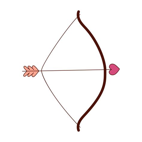 Hand drawn cupid 's bow for Valentine day. Design elements for posters ...