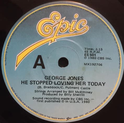 George Jones - He Stopped Loving Her Today (1980, Vinyl) | Discogs